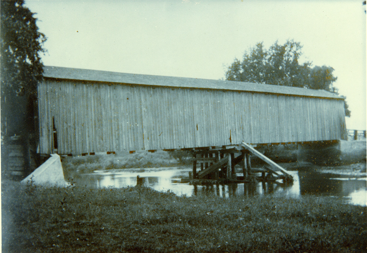 Side of Clarence Covered Bridge · Brodhead Historical Society